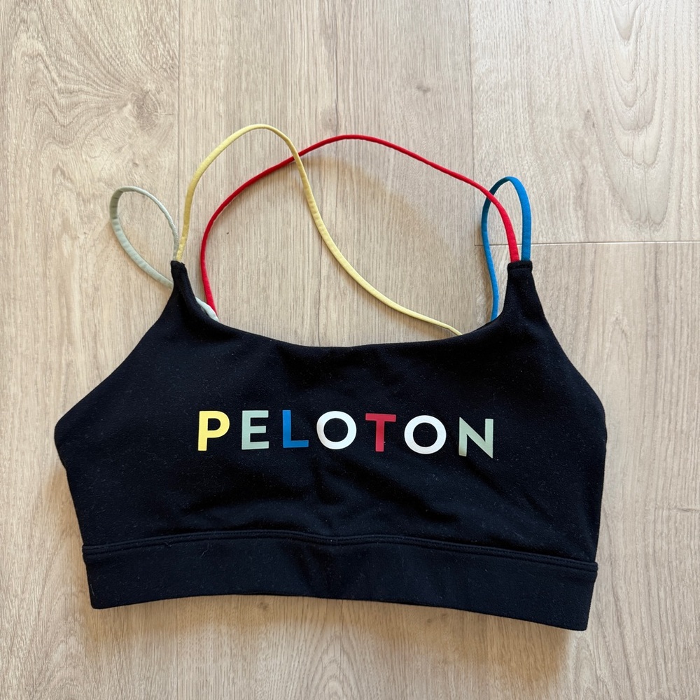Peloton Multi-Color Strappy Sports Bra Sz Small